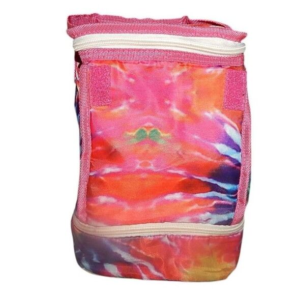 ARCTIC ZONE dual double compartment pink tie dye soft shell lunchbox bag - Picture 2 of 11